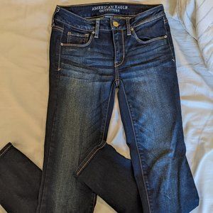 American Eagle Skinny Jeans Sz 2 Regular Dark Wash